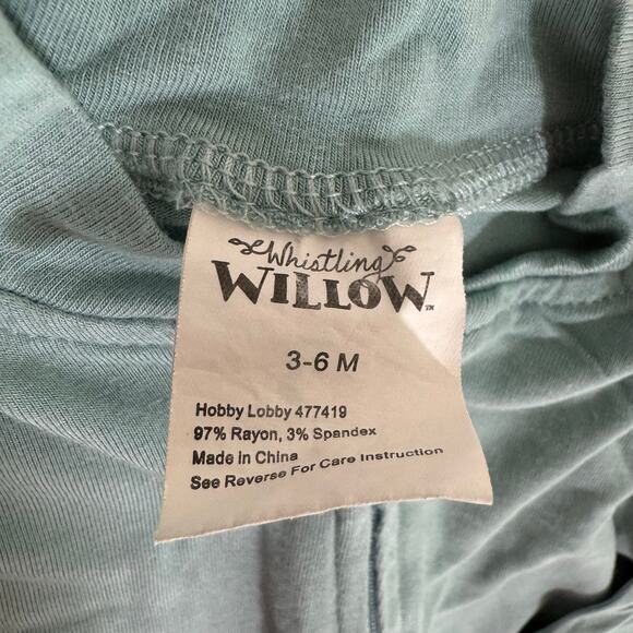 Whistling Willow Blue Zipper Footie Sleeper Size 3-6 Months - Picture 2 of 2
